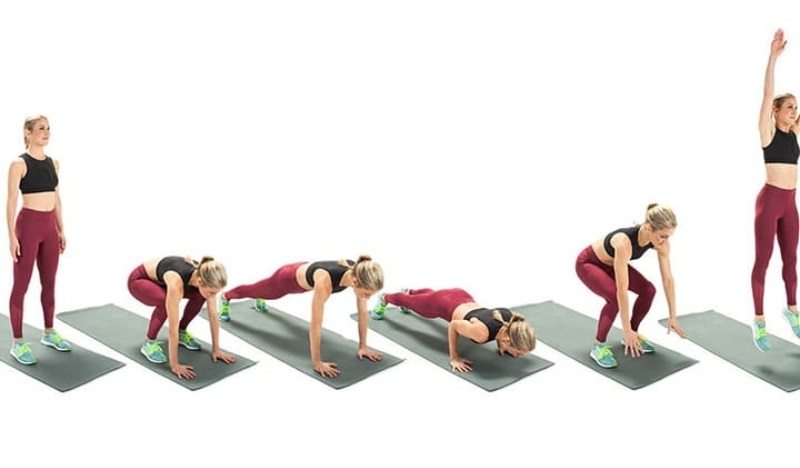 Bài tập Plank bật nhảy