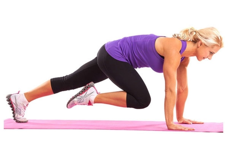 Bài tập Plank co gối