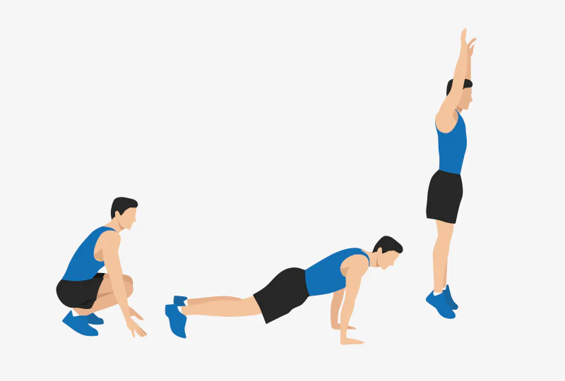 Tập aerobic có giảm cân không? Bài tập aerobic giảm cân 7 Động tác Burpee trong aerobic