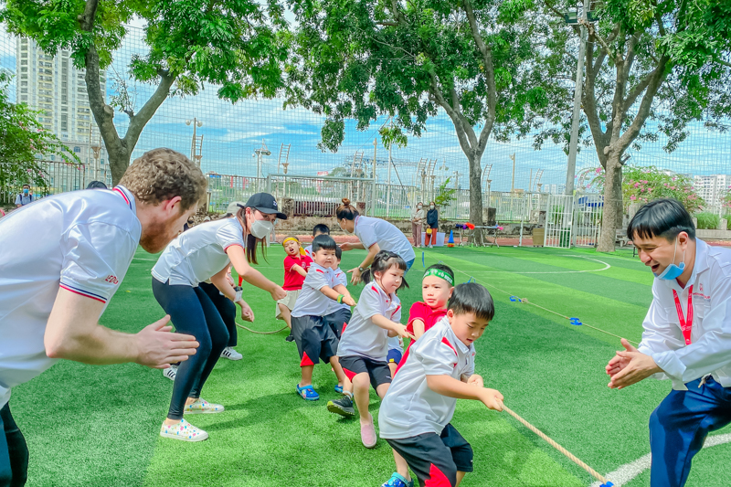 Dây kéo co không thể thiếu trong thiết bị thể thao dạy học 