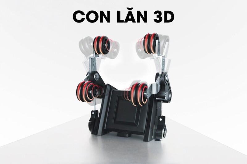 Phân biệt các loại con lăn ghế massage 2d 3d 4d 5d 2 Con lăn 3d