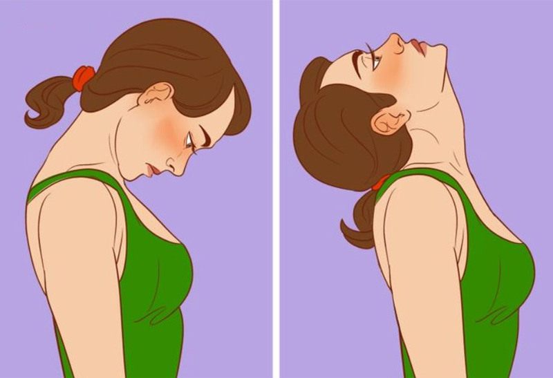 15 bài tập cổ vai gáy tại nhà giúp giảm nhức mỏi nhanh nhất 1 Bài tập gập - ngửa cổ
