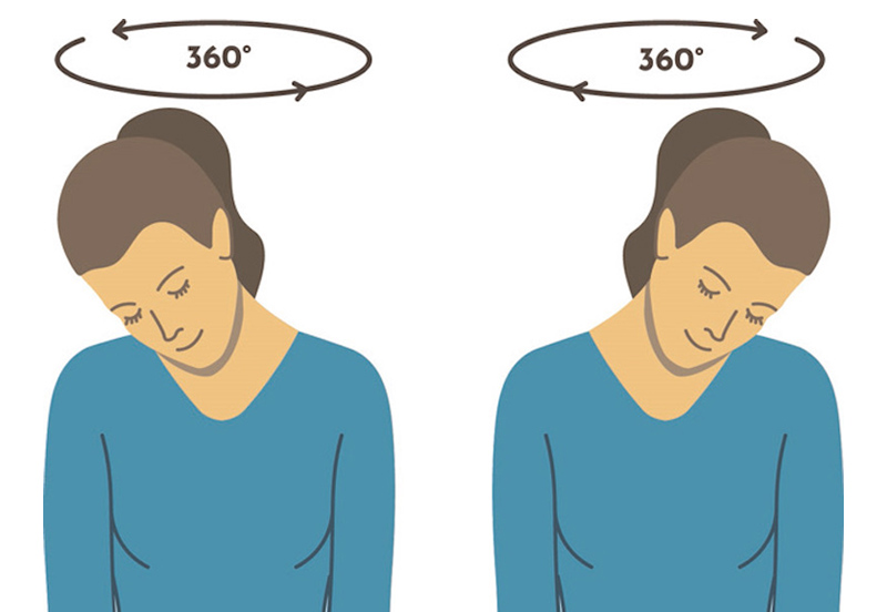 15 bài tập cổ vai gáy tại nhà giúp giảm nhức mỏi nhanh nhất 2 Bài tập xoay cổ tròn