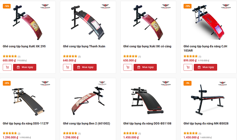 Cửa hàng ghế tập bụng uy tín Thiên Trường