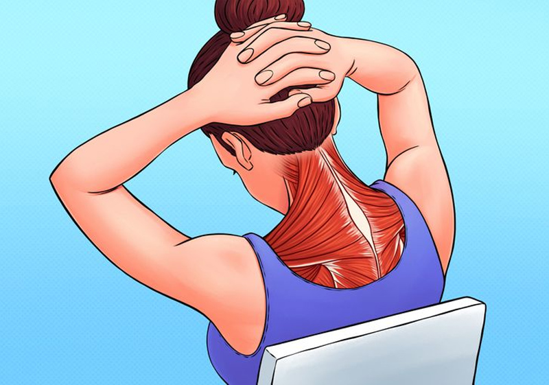 15 bài tập cổ vai gáy tại nhà giúp giảm nhức mỏi nhanh nhất 6 Bài tập cúi đầu kéo giãn gáy