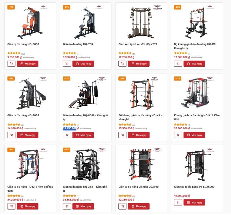 4 mẫu giàn tạ đa năng có ghế bán chạy nhất năm 5 4 mẫu giàn tạ đa năng có ghế bán chạy nhất năm