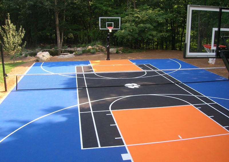 Hướng dẫn thi công sân bóng rổ với 5 bước đơn giản 3 kẻ vạch line sân bóng rổ