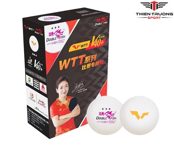 Quả bóng bàn thi đấu Double Fish WTT V40+ 3 sao