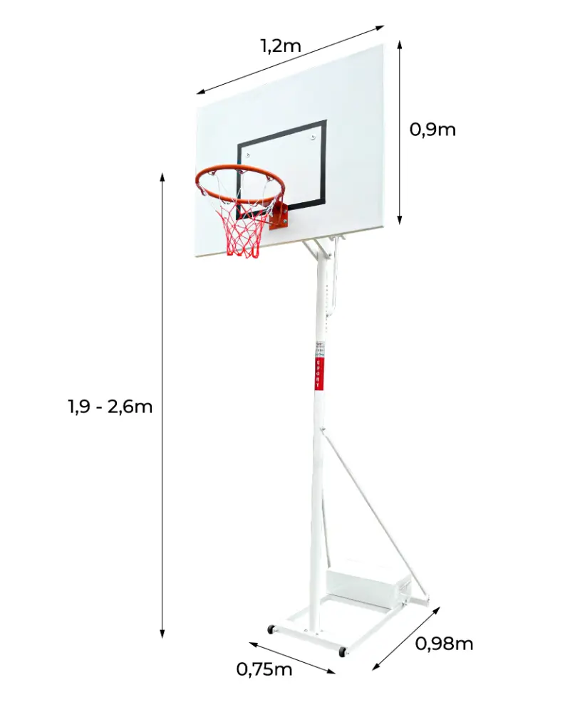 Thông tin kích thước của trụ bóng rổ học sinh TG 01