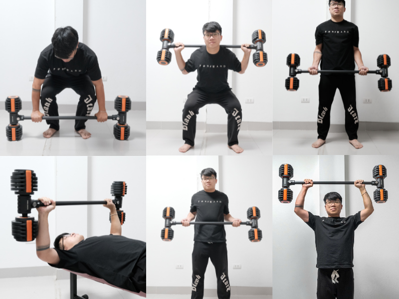 Các bài tập đòn tạ tay điều chỉnh
