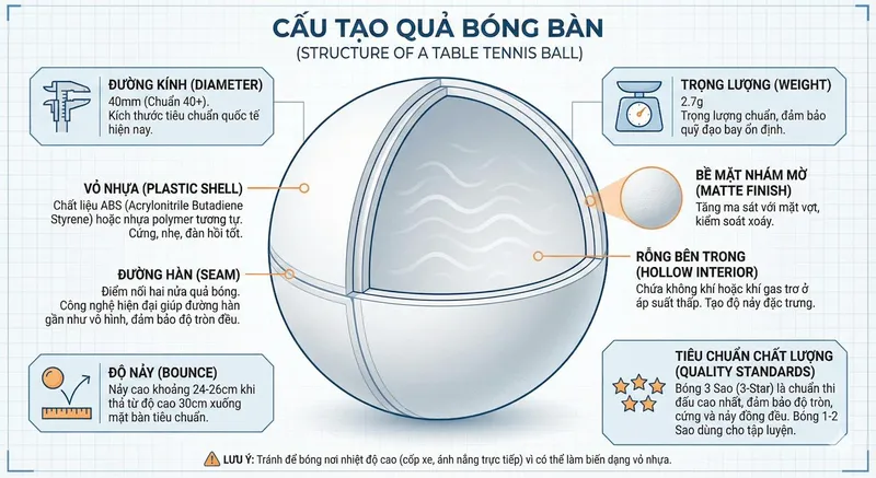 cấu tạo quả bóng bàn