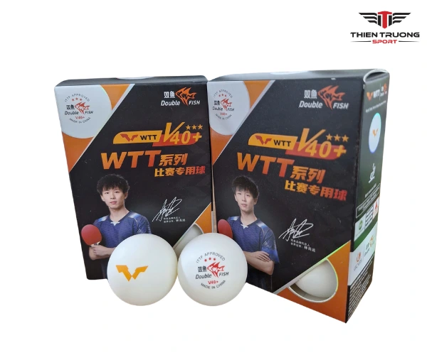 Ảnh đại diện quả bóng bàn Double Fish WTT V40+ 3 sao bản quốc tế
