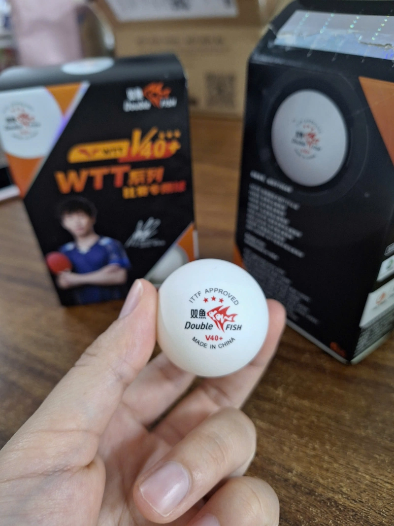 Quả bóng bàn Double Fish WTT V40+ 3 sao bản quốc tế 2 Thông tin quả bóng bàn Double Fish WTT V40+ 3 sao bản quốc tế