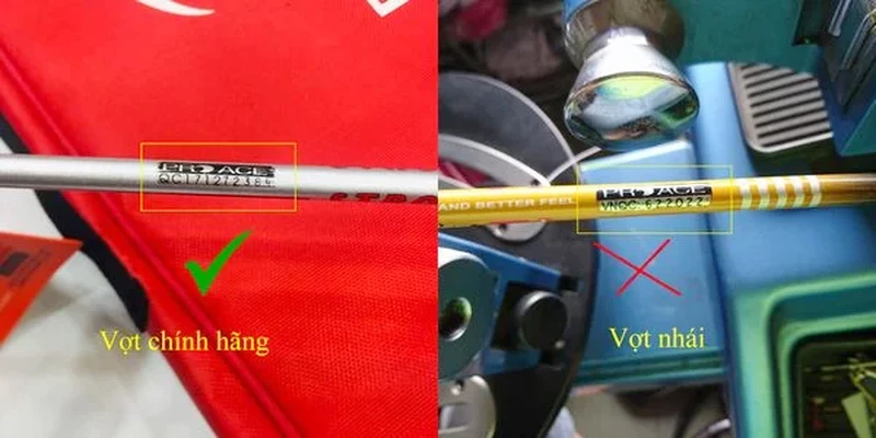 kiểm tra mã code vợt proace trên thân vợt