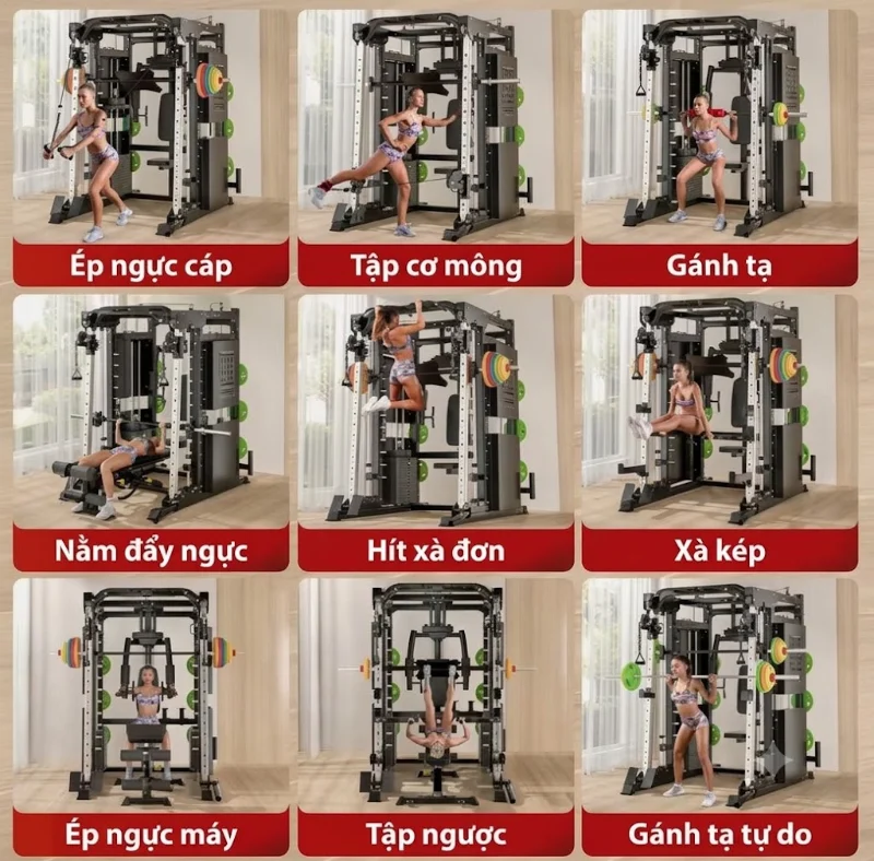 Các bài tập với giàn tạ đa năng HQ-X9